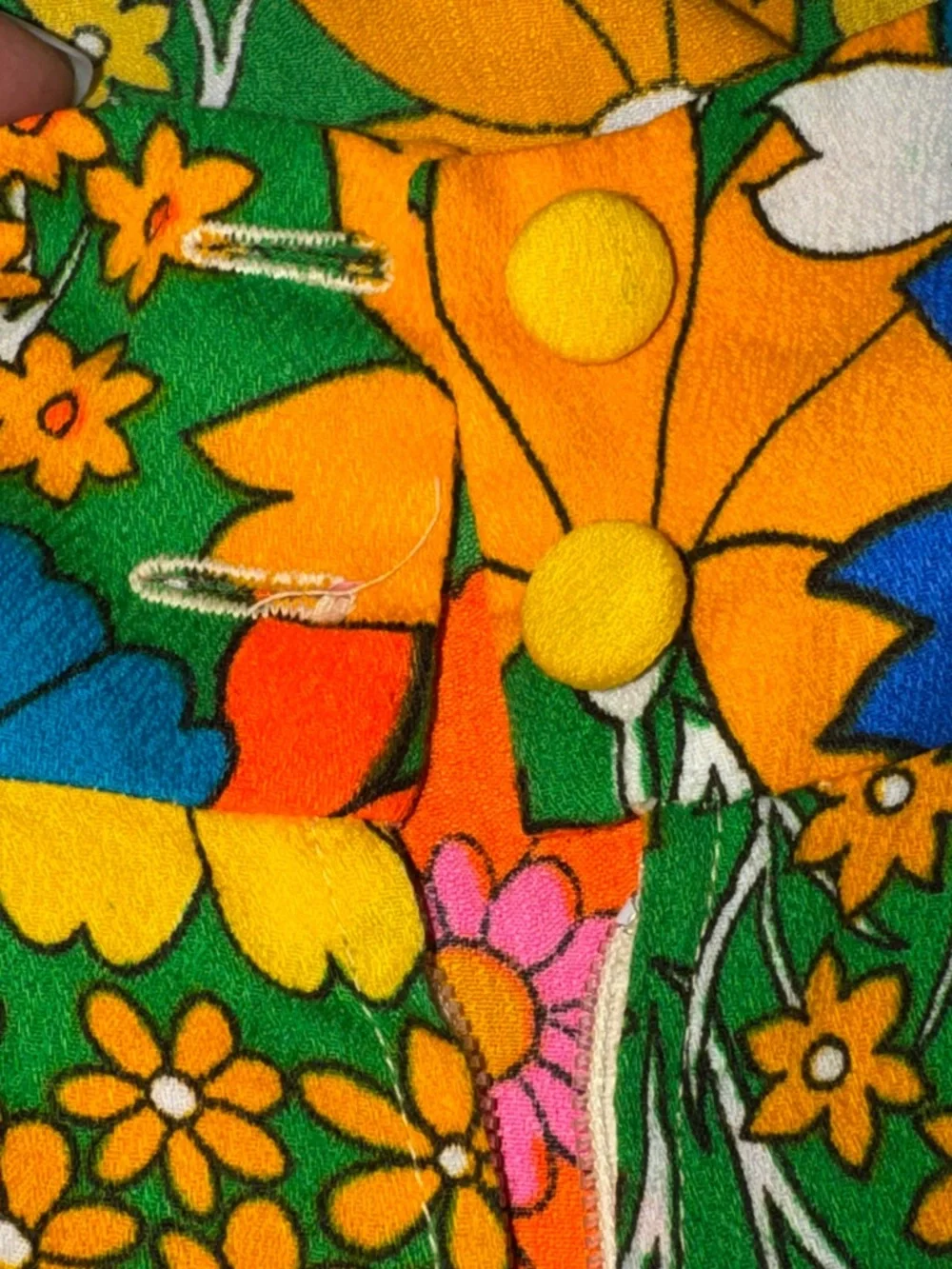 Vintage Hawaiian Flower Power Maxi Dress - Picture 4 of 17